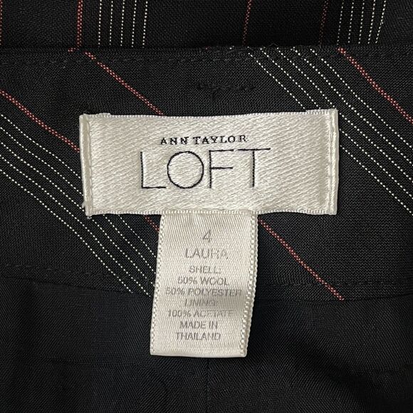 LOFT Laura Striped Wool Blend Pants Women's Size 4 - Picture 3 of 9